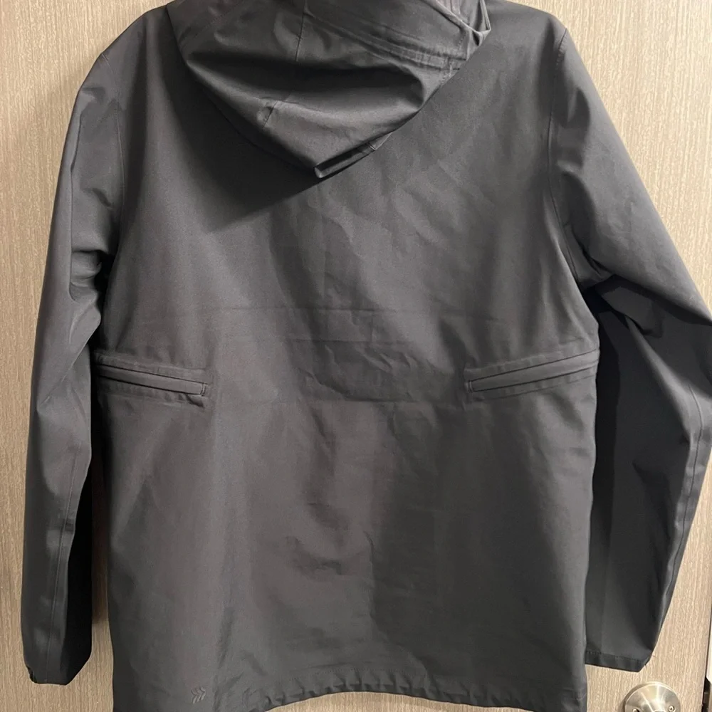 All in Motion- men’s waterproof rain shell jacket- black, M, Hooded - Picture 2 of 4
